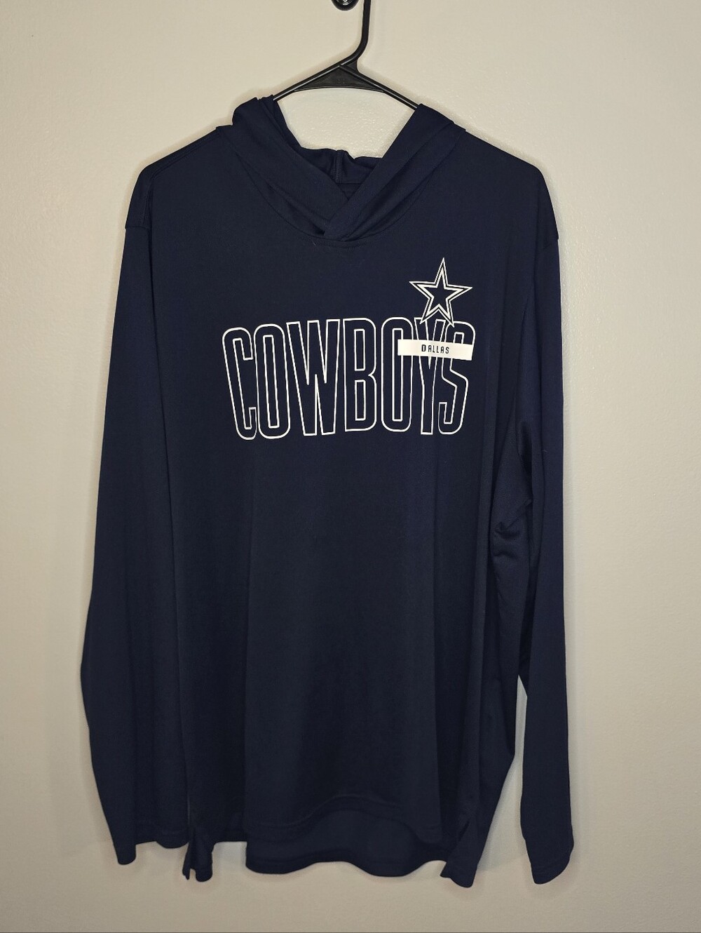 Nike Navy Dallas Cowboys Hooded Long Sleeve Top